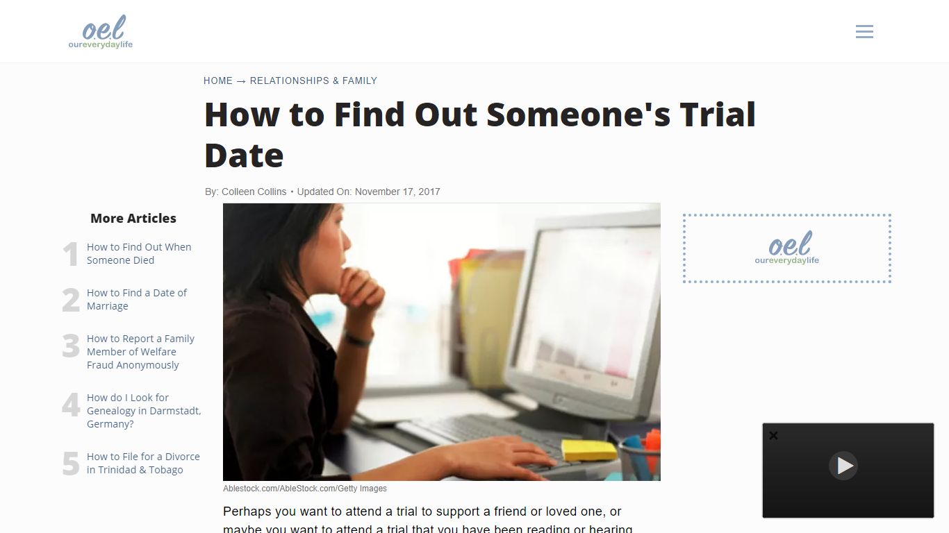 How to Find Out Someone's Trial Date | Our Everyday Life